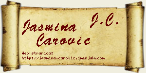 Jasmina Čarović vizit kartica